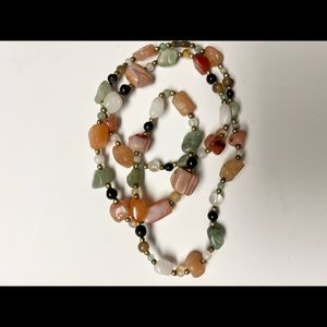Color Stones necklace 31 inches long